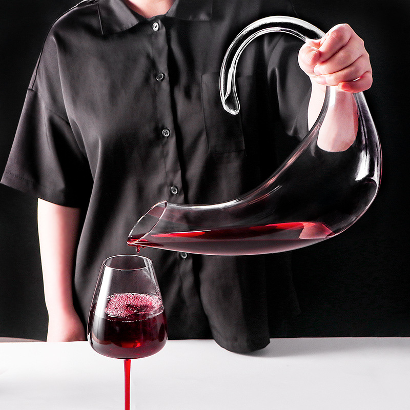 Crystal hand blown wine decanter