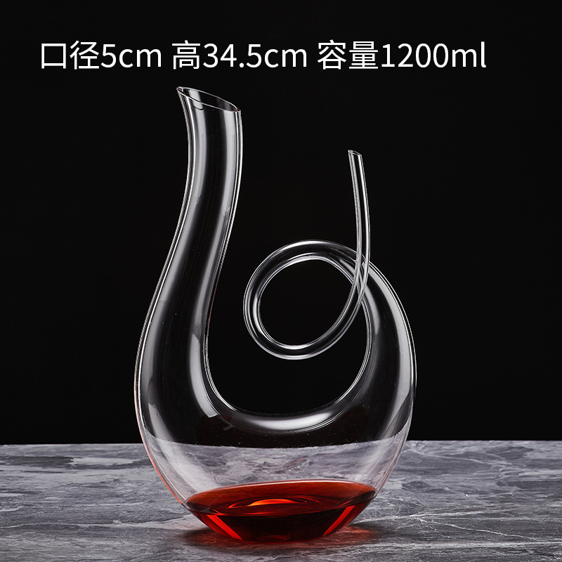 Crystal red wine decanter