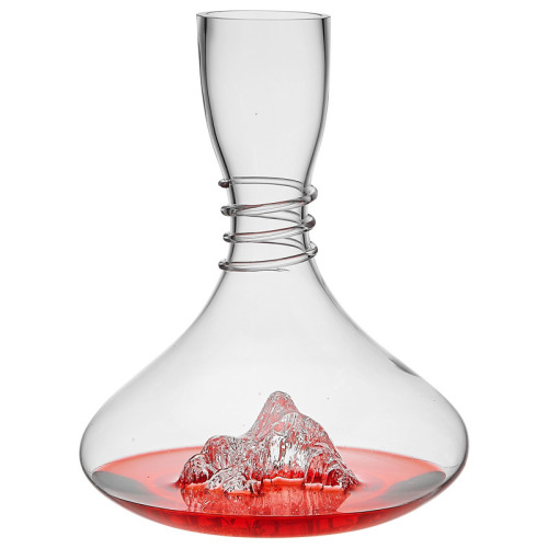 Crystal red wine decanter