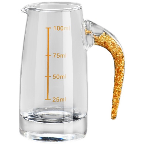 Gold leaf small wine carafe