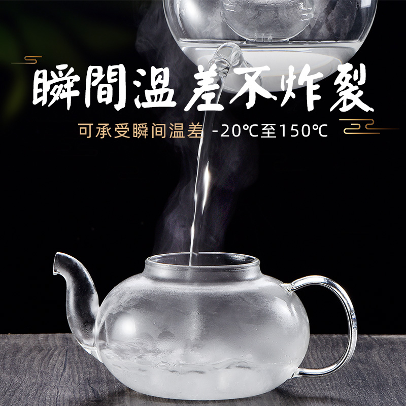 Borosilicate glass teapot with infuser