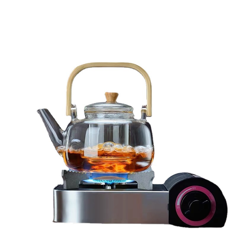 Glass tea kettle with infuser