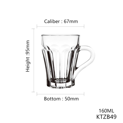 Wholesale Customized lead free Glass Coffee tea Mug Warm Beverage glass Cup
