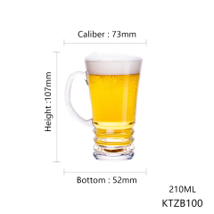 Hxglass Wholesale American Style 16 oz beer can glass transparent custom mug logo drinking glass
