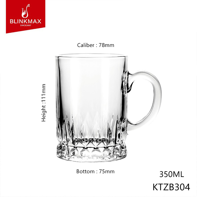 Hxglass Wholesale unique shape Transparent giant beer mug custom cool glass beer vasos de cerveza