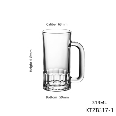 Hxglass Wholesale german beer mug custom logo pattern hotel restaurant christmas glass cup gift set