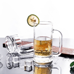 Hxglass Wholesale german beer mug custom logo pattern hotel restaurant christmas glass cup gift set