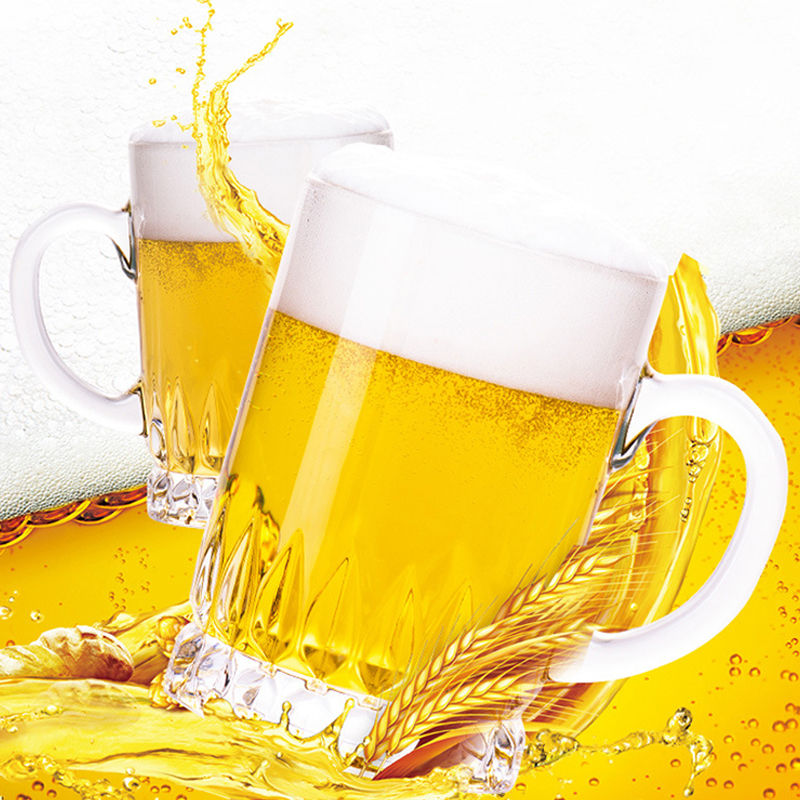 Hxglass Wholesale unique shape Transparent giant beer mug custom cool glass beer vasos de cerveza