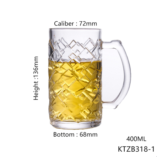 Hxglass Blinkmax Custom Engraved Gold Stamped Beer Mug Excellent Thermal Cold Resistance Laser Logo Pattern for Water and Wine
