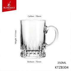 Hxglass Wholesale Unique Shape Transparent Giant Beer Mug Custom Cool Glass Beer Vasos De Cerveza