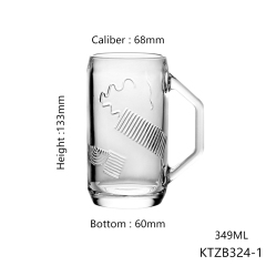 Hxglass Blinkmax Custom Engraved Gold Stamped Beer Mug Excellent Thermal Cold Resistance Laser Logo Pattern for Water and Wine