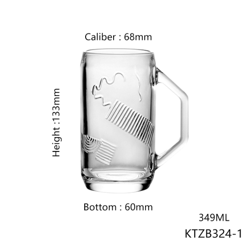 Hxglass Blinkmax Custom Engraved Gold Stamped Beer Mug Excellent Thermal Cold Resistance Laser Logo Pattern for Water and Wine