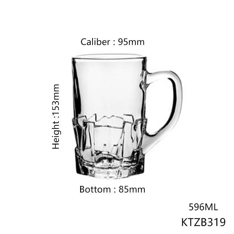 Hxglass 155-600ml Embossed beer glass cup Starbucks cup supplier