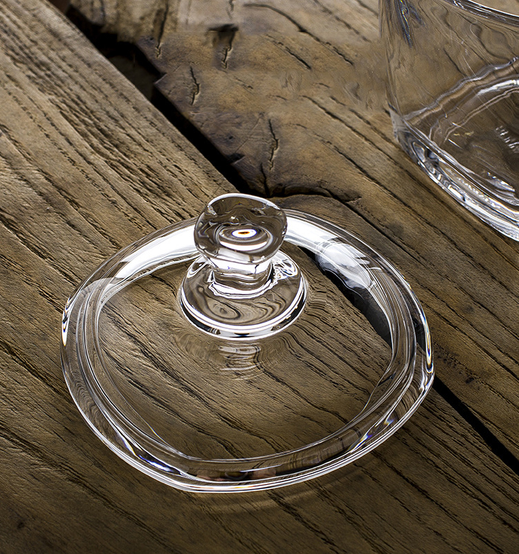 Hxglass 250ml tea storage glass jar with lid mulitifuntion candle jar