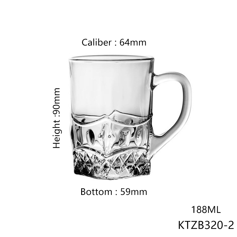 Hxglass barware 155-600ml Embossed water juice beer glass cup Starbucks cup supplier