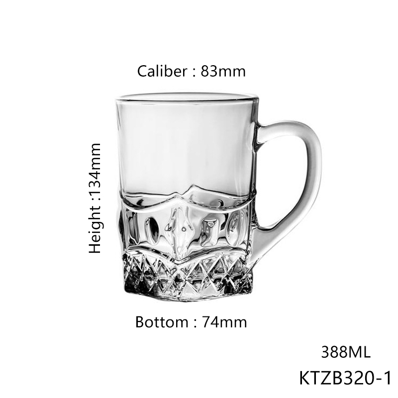Hxglass 155-600ml Embossed beer glass cup Starbucks cup supplier