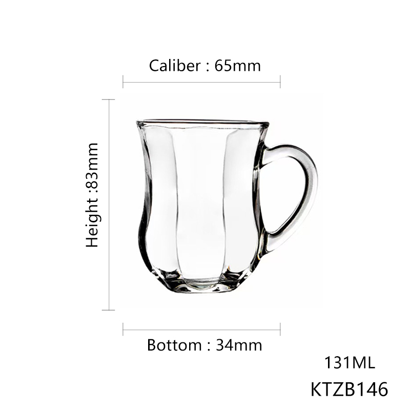 HXglass Wholesale Transparent Highball Glass With Handle Draft Beer Milk Tea Water Cup Custom Arabic Coffee Cups