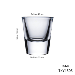 Thickened Small Spirits Glass Shot Glass Square Shot Glass 30ml 60ml Mexican Shot Glasses Custom logo Hot Stamping Baking Laser