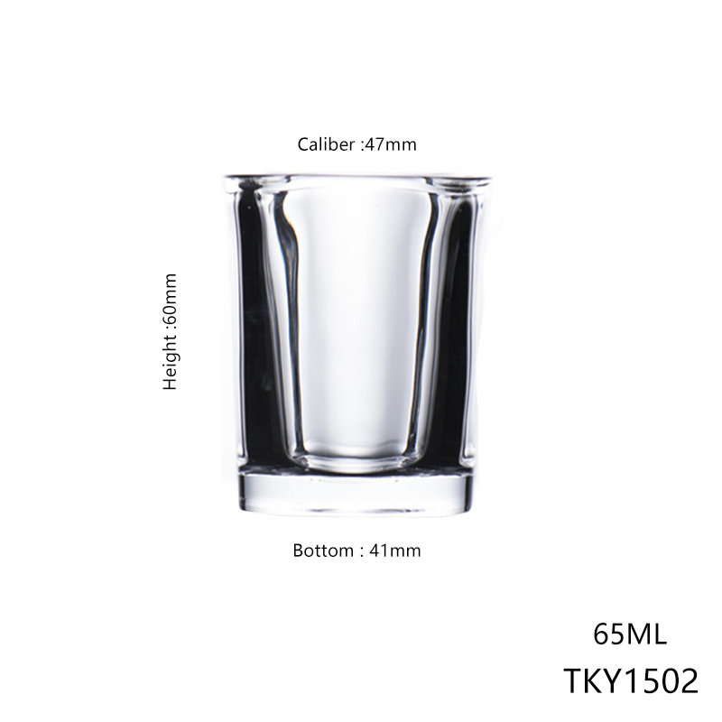Thickened Small Spirits Glass Shot Glass Square Shot Glass 30ml 60ml Mexican Shot Glasses Custom logo Hot Stamping Baking Laser