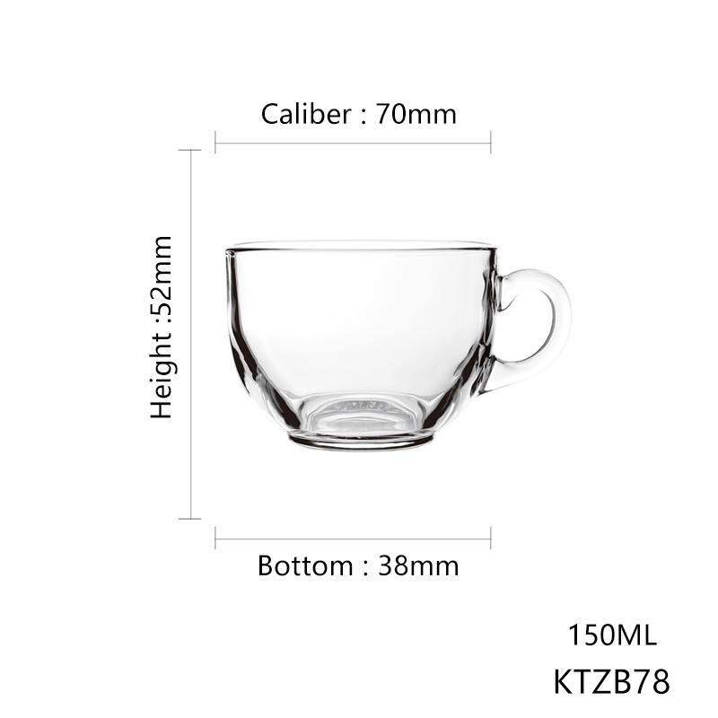 Blinkmax Wholesale 16oz Cups and Mugs Tempered Glass Cups Mugs Coffee Milk Mug Cup