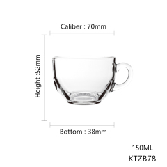 Blinkmax Wholesale 16oz Cups and Mugs Tempered Glass Cups Mugs Coffee Milk Mug Cup