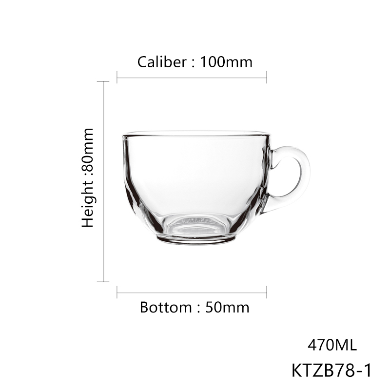 Blinkmax Wholesale 16oz Cups and Mugs Tempered Glass Cups Mugs Coffee Milk Mug Cup