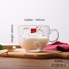 Blinkmax Wholesale 16oz Cups and Mugs Tempered Glass Cups Mugs Coffee Milk Mug Cup