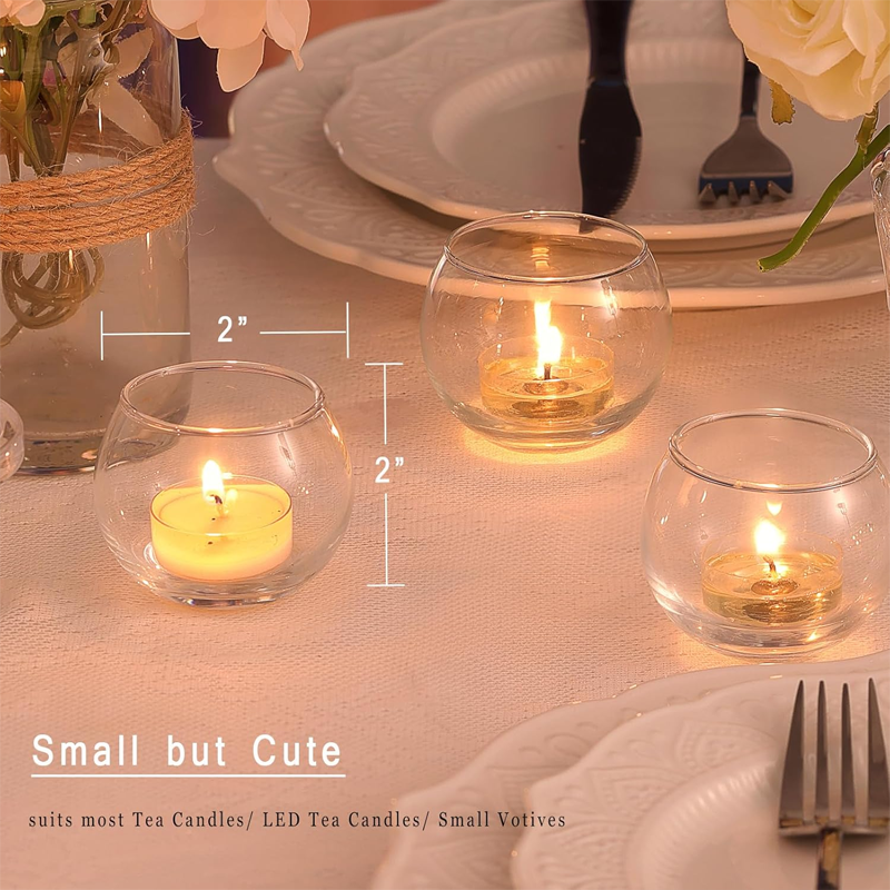 Libbey 13.5oz Glass Cup 48 Pack Clear Votive Candle Holders for Best Seller for Table Decor Elegant Candle Lanterns