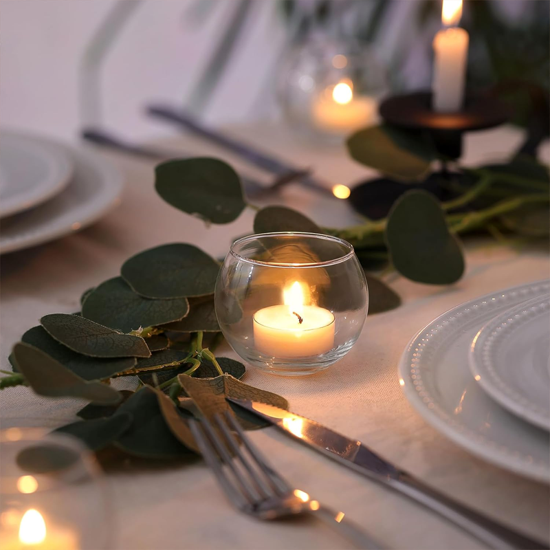 Libbey 13.5oz Glass Cup 48 Pack Clear Votive Candle Holders for Best Seller for Table Decor Elegant Candle Lanterns