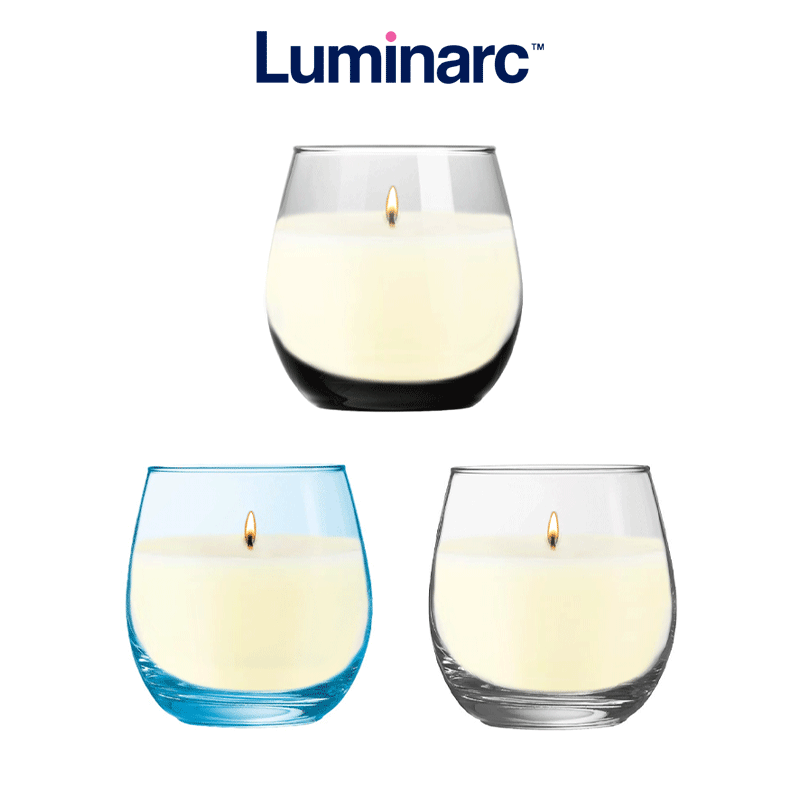 Luminarc Stock Hotsale Glass Jars Custom Color 8 10 12 OZ Candle Glasses for Christmas Occasions Wholesale Price
