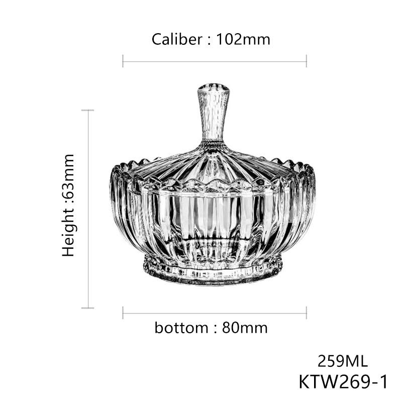 HXGLASS Wholesale 5oz 8oz Heat-Resistant Round Glass Candle Jars for Christmas Easter Scented Holder