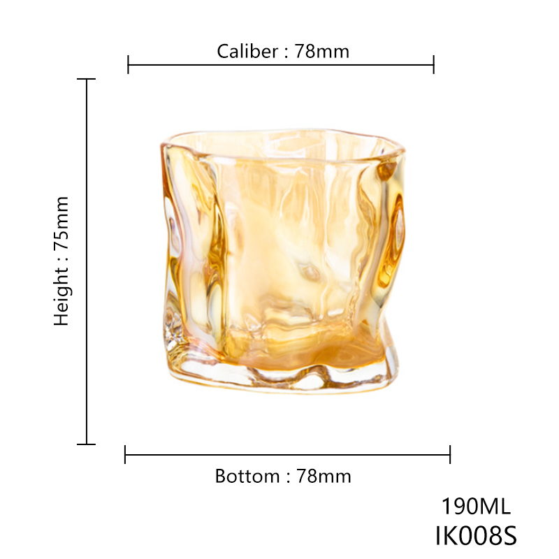 INS Hotsell 6.5oz Amber Iridescent Glass Crystal Candle Holder Home Decor Easter Instock Gold Candle Vessel Jar Best Seller