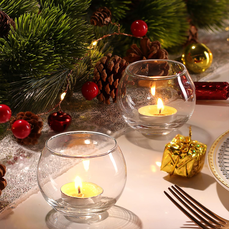 Libbey 13.5oz Glass Cup 48 Pack Clear Votive Candle Holders for Best Seller for Table Decor Elegant Candle Lanterns
