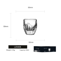 blinkmax 1oz 2oz Thickened Spirits Glass Shot Glass Square Shot Glass Custom logo Hot Stamping Baking Laser
