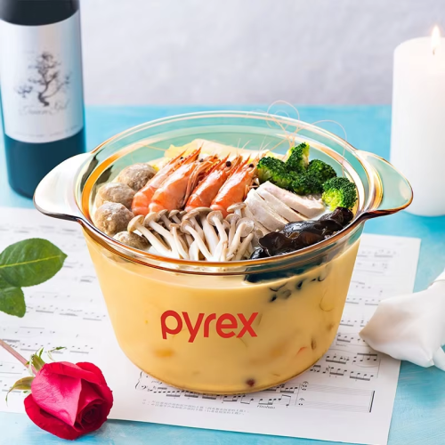original Pyrex Cooking pot wholesale price 1.5L 2.5L 2.8L 3.5L 4.1L glass-ceramic soup pot cookware
