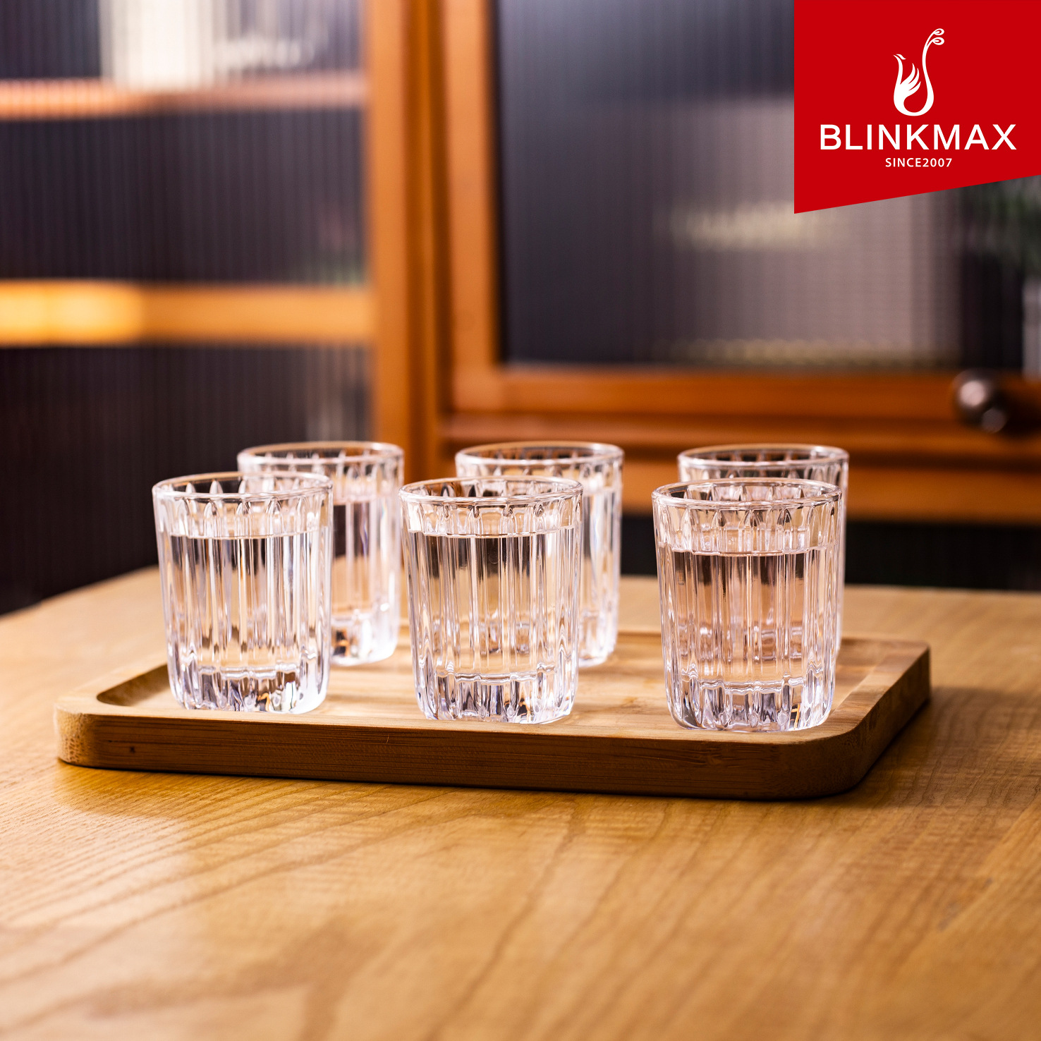 blinkmax 1oz 2oz Thickened Spirits Glass Shot Glass Square Shot Glass Custom logo Hot Stamping Baking Laser