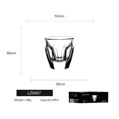 blinkmax 1oz 2oz Thickened Spirits Glass Shot Glass Square Shot Glass Custom logo Hot Stamping Baking Laser