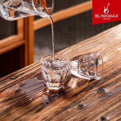 blinkmax 1oz 2oz Thickened Spirits Glass Shot Glass Square Shot Glass Custom logo Hot Stamping Baking Laser