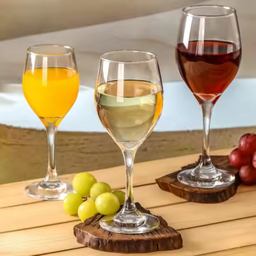 Libbey galaxy star white wine glass goblet custom logo acceptable