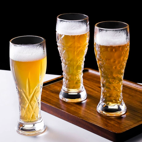 INS Popular 300ML 500ML Fine Brewing Beer Mug Creative Design Engraved Juice Draft Beer Wheat Wine Water Glass Drinkware