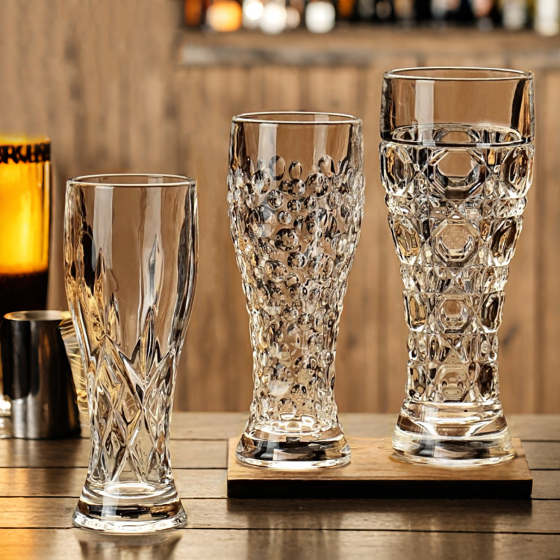 INS Popular 300ML 500ML Fine Brewing Beer Mug Creative Design Engraved Juice Draft Beer Wheat Wine Water Glass Drinkware