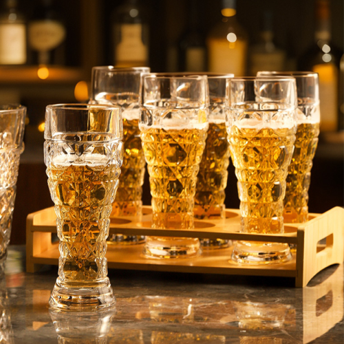 INS Popular 300ML 500ML Fine Brewing Beer Mug Creative Design Engraved Juice Draft Beer Wheat Wine Water Glass Drinkware