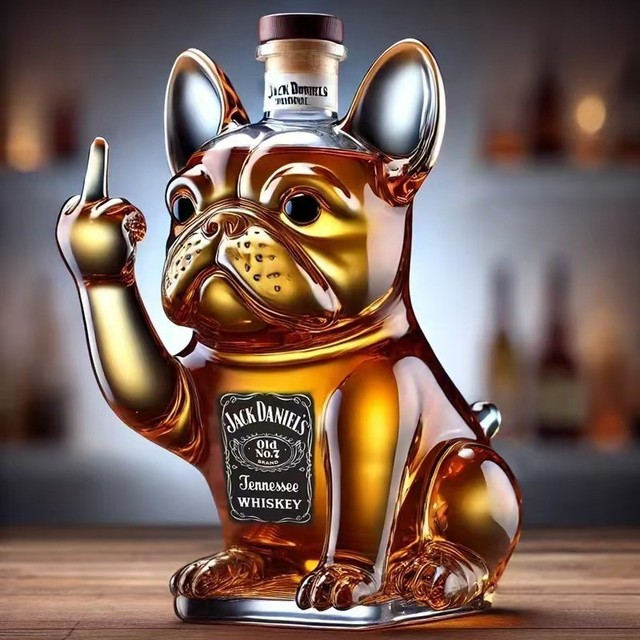 wholesale customize model engine tiger eagle patterned whiskey bottle