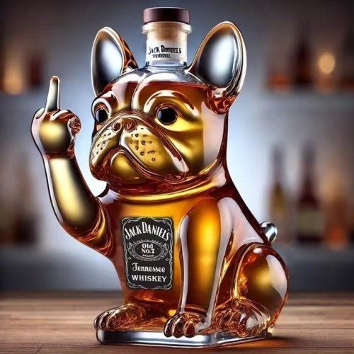 wholesale customize model engine tiger eagle patterned whiskey bottle