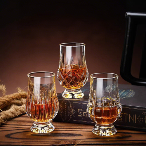wholesale 5oz Whiskey Wine Tasting Glass Big Belly Soda Lime Glass Modern Simplicity Design Pure Drink Tulip Shape Cocktail Glass