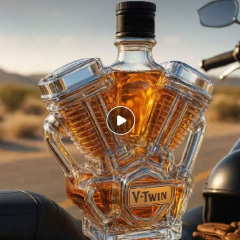 wholesale customize model engine tiger eagle patterned whiskey bottle