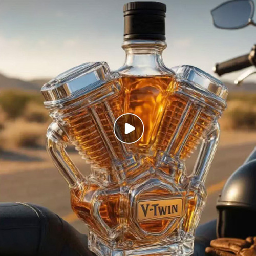 wholesale customize model engine tiger eagle patterned whiskey bottle