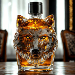 wholesale customize model engine tiger eagle patterned whiskey bottle