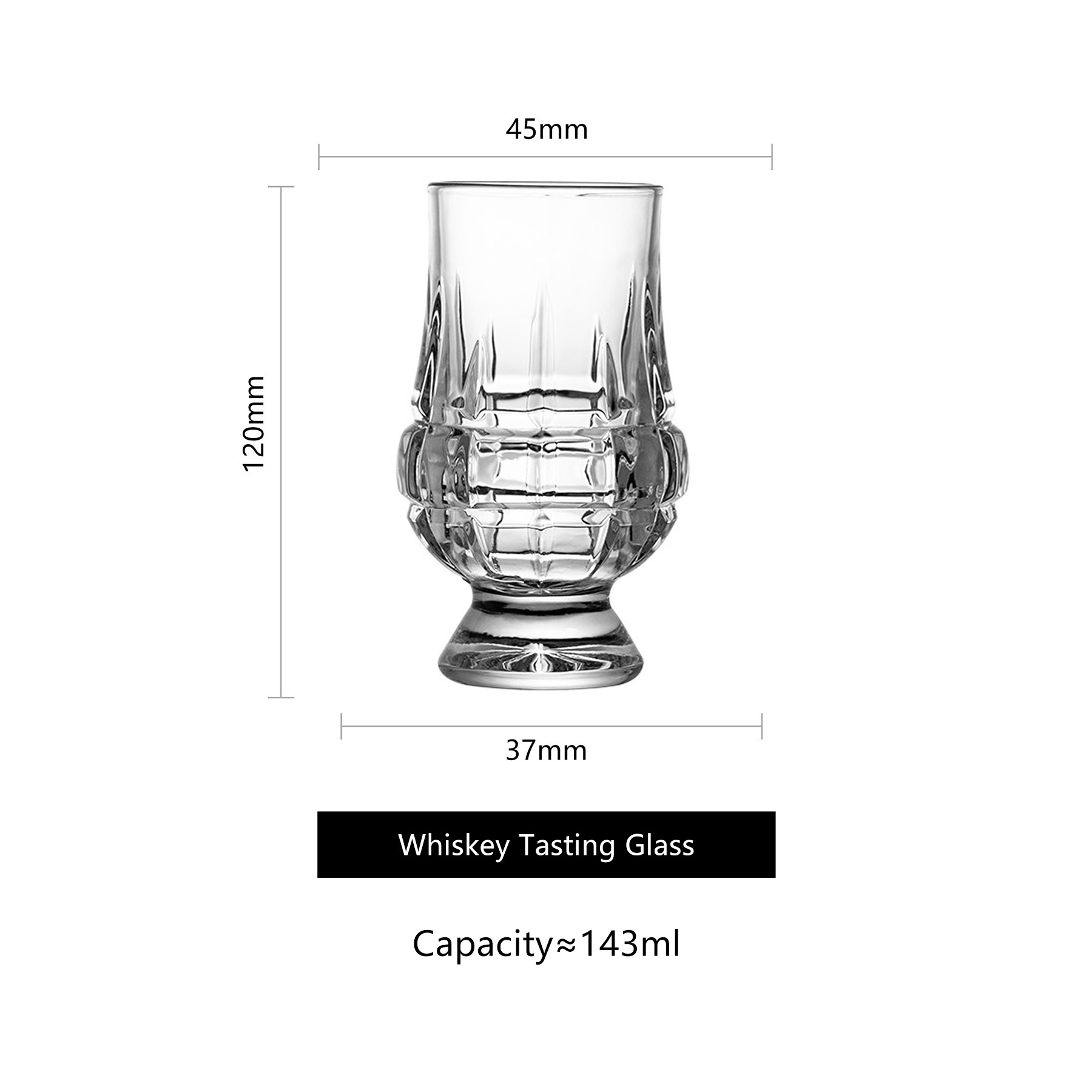 wholesale 5oz Whiskey Wine Tasting Glass Big Belly Soda Lime Glass Modern Simplicity Design Pure Drink Tulip Shape Cocktail Glass