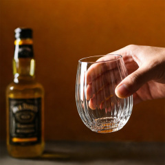 Wholesale egg Shaped water glass stemless Transparent for Daily Drinking of Wine Beer Water Juice